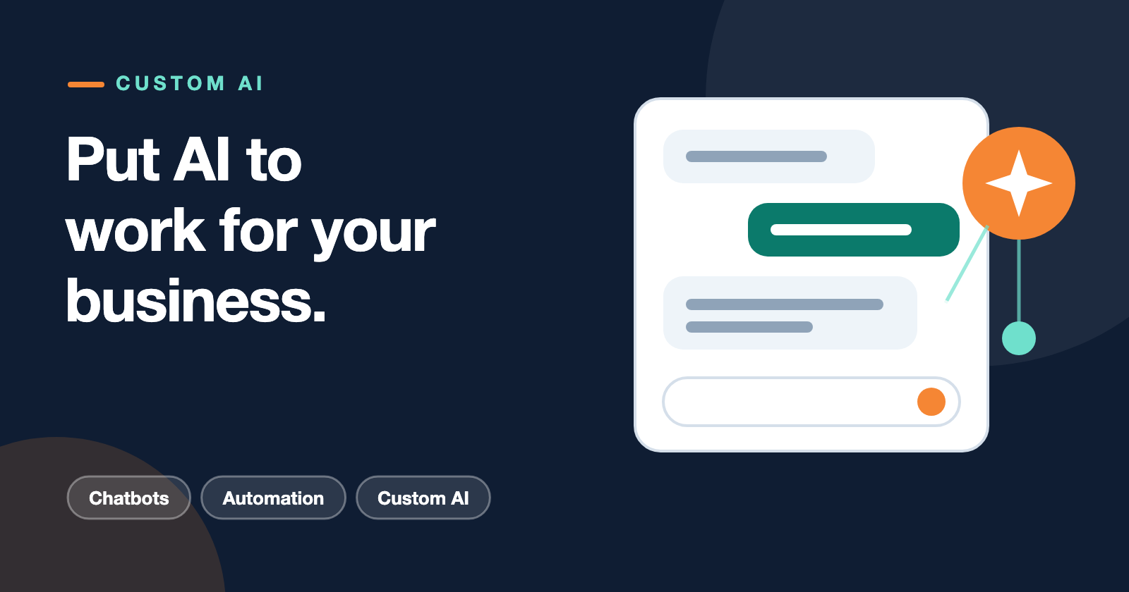 Custom AI solutions: chatbots and automation
