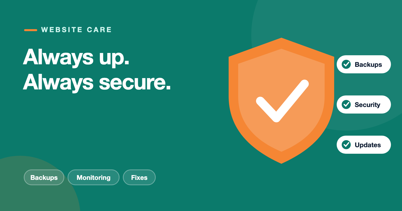 Website maintenance: backups, monitoring and security